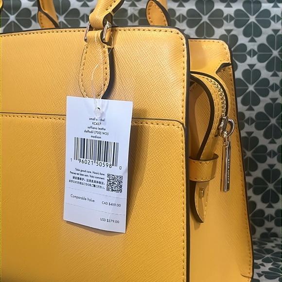 ♠️kate spade Madison Saffiano Small Satchel, Daffodil NWT - Picture 12 of 13